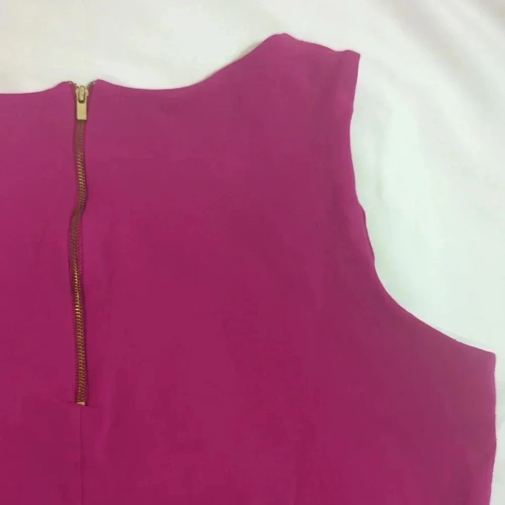 Banana Republic Sleeveless Bowtie Blouse, Color Magenta Size L - Picture 9 of 14
